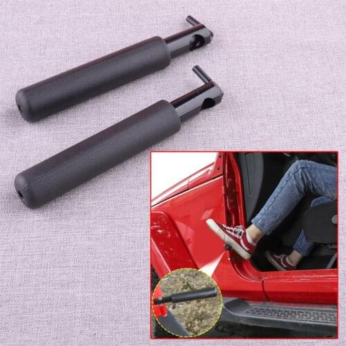 CITALL 1 Pair Foot Pegs Rests Pedal Kick Panel Fit for Jeep Wrangler JK JKU JL 2007 2008 2009 2010 2011 2012 2013 2014 2015-2018