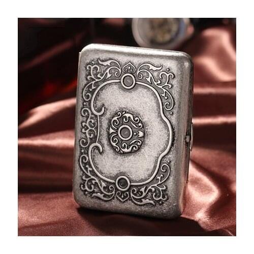 Hold 16pcs Ruyi Auspicious Female Retro Cigarette Case Antique Tobacco Box Slim Portable Storage Cigarette Accessories