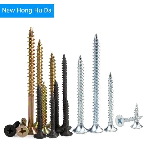 Phillips Cross Recessed Self-tapping Electronic Drywall Screws Countersunk Head Wood Screw Black Carbon Steel M3.5