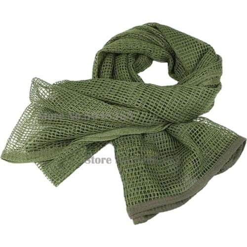 Cotton Military Camouflage Tactical Mesh Scarf Sniper Face Veil Camping Hunting Multi Purpose Hiking Scarve 190*90cm