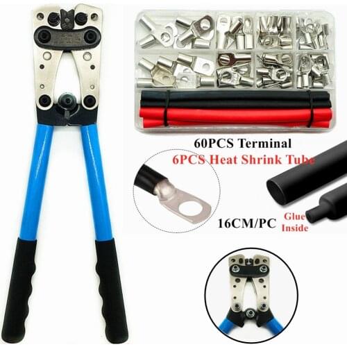 Wire Terminal Connectors, Assorted Heavy Duty Wire Lugs, Tubular SC Ring Terminals Connectors with Spy Hole Assortment Set