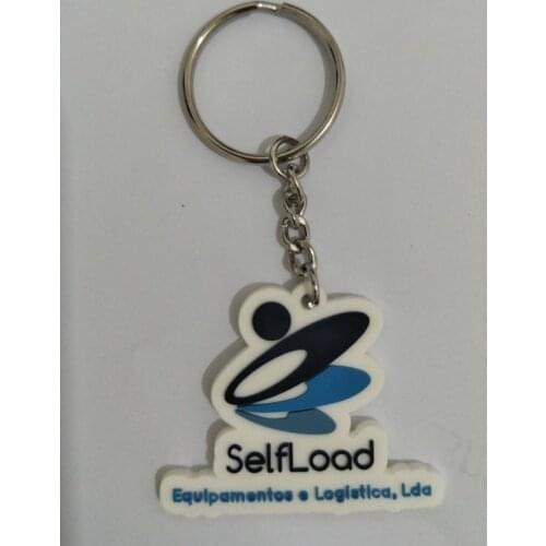 Company LOGO Custom Plastic Keychains Rubber Key Holder Promotional Products keyring Design Logo chaveiros personalizado