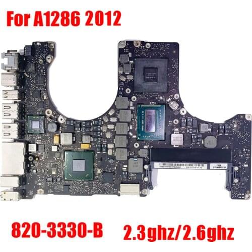 820-3330-B A1286 Motherboard for Laptop Macbook Pro 15.4" A1286 logic board i7 CPU 820-3330-B 2012 EMC 2556