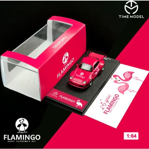 Time Model 1/64 Pro 993 Flamingos Hot Pink Roadster Diecast Sports Racing Model Car Toy Gift for Boys Children