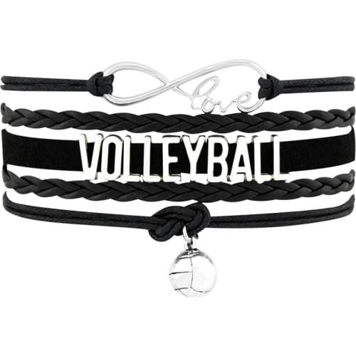 Trendy Infinity Love Volleyball Sports Fans Gift Jewelry Drop Shipping Christmas Gift Mens Bracelets for Women