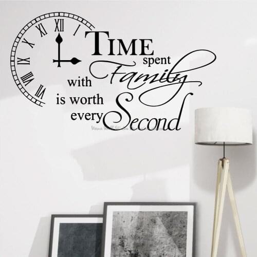About family time motto wall stickers cherish stay with family living room bedroom room decoration vinyl decals gifts for family
