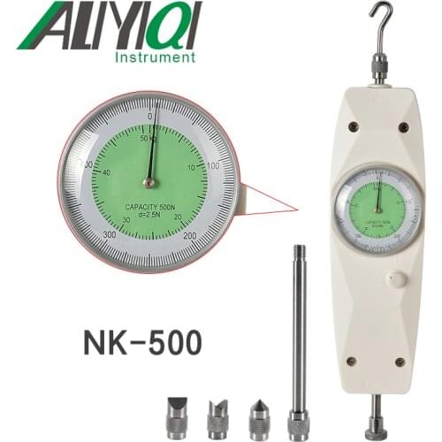 Free shipping NK-500 500N Pointer Dynamometer Analog Push Pull Force Gauge Tester Meter Instruments