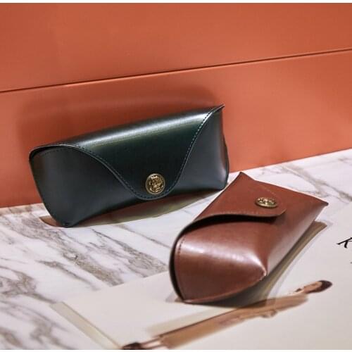 2021 New Retro Dust-proof Glasses Bag Pu Leather Cover Sunglasses Case Portable Soft Glasses Box Pouch Bag Accessories