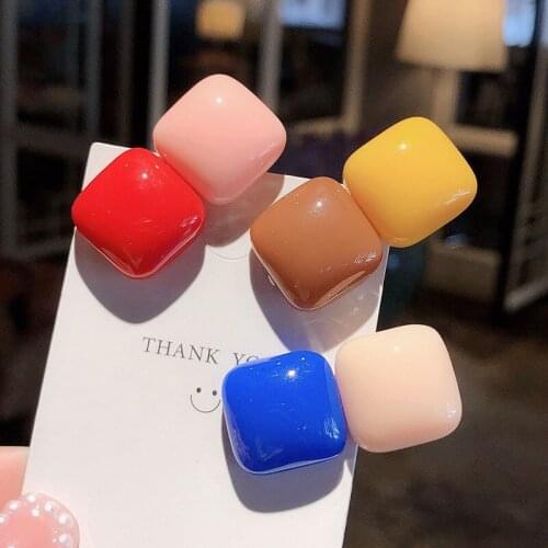 New Fashion Colorfull Candy Blockage Girl Hair Clips Hairpins Women Outside Popular School Headdress Hair Accessories