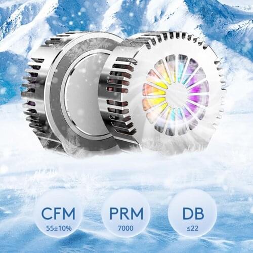 Phone Cooler Radiator Fan Silent Mobile Phone Cooling Fan Dissipate Heat Portable Magnetic Heatsink For Mobile Phones Tablets