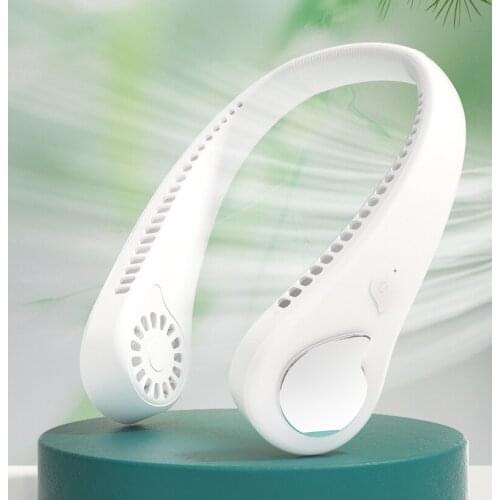 1800mAh Lithium Battery Hands-free Neck Band Hands-Free Hung USB Rechargeable Ultra quiet Fan Mini Air Cooler Summer Portable