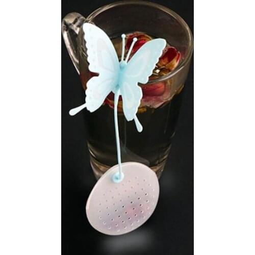 2pcs/set Creative Butterfly Silicone Tea Strainer Tea Infuser Teaware Filter Tea Cup Decoration Kitchen Tools Kitchen Accessory