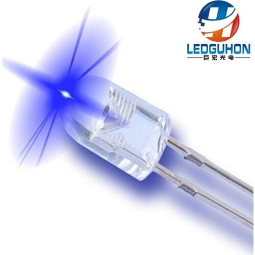 Through hole led 546 oval blue light led diode with short legs
