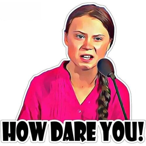 SZWL Funny Car Sticker HOW DARE YOU Decals Vinyl Waterproof Sunscreen Decoration for Window Truck Car Wall Laptop,13cm*12cm