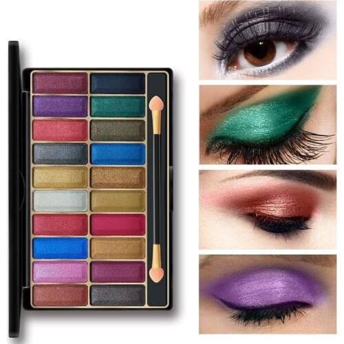 Spotlight 20 Color Eyeshadow Palette Colorful Artist Shimmer Glitter Matte Pigmented Powder Pressed Eyeshadow Makeup Kit Glitter