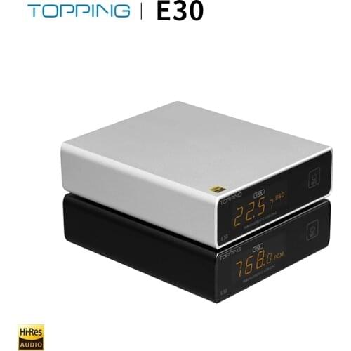 TOPPING E30 dac HIFI XMOS XU208 USB DAC AK4493 32bit/768k DSD512 Hi-Res AUDIOwith Remote control COAX OPTICAL DSD Volume Bypass