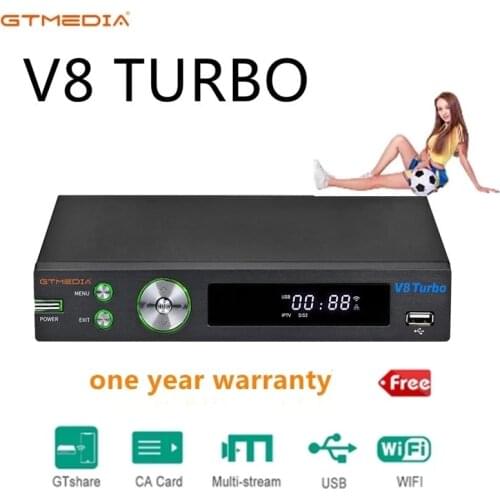 GTMEDIA V8 TURBO/X8 TV Receiver Full HD1080P Support DVB-S2/S2X/T2/Cable/J.83B Set-top Box Video Player with WiFi Support H.265