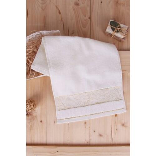 Ultra Soft Cotton Lurex Gold Silvery 4 Pcs Guest Towel 30x50