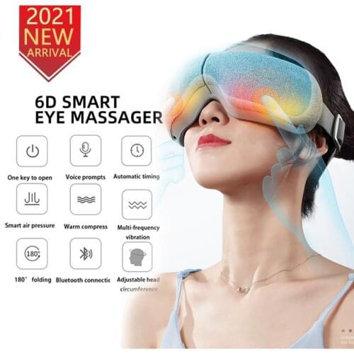 Smart Electric Eye Massager Bluetooth Airbag Vibration Eye Massager 6D Wrinkle Facial Massager Eye Care Massage Instruments Heat