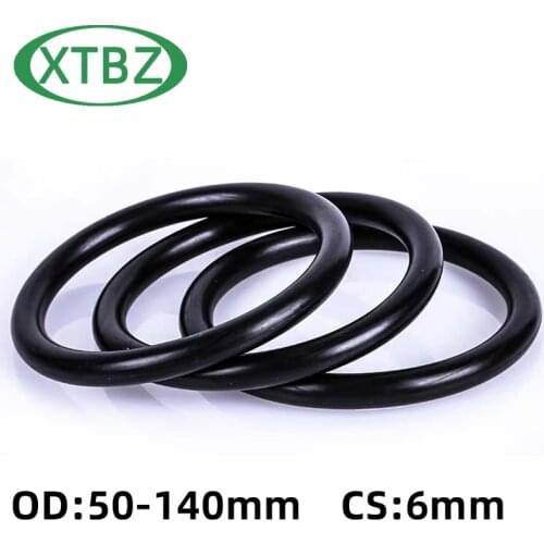 O-Ring CS 6mm OD50-140mm NBR Rubber Oil Seal Automobile Gasket
