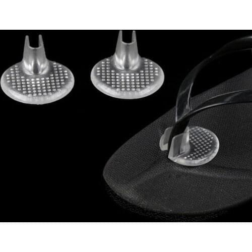 1pair Insert Cushion Pads Transparent Gel Shoes Inserts shoe-pad Cushion Flip flop Sandals Toe Separator Massage Insole