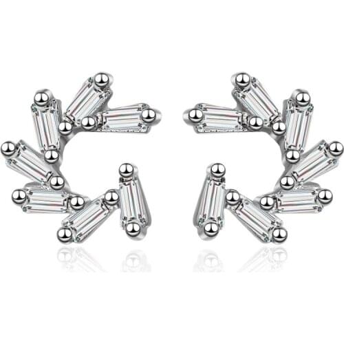 Zircon Small Stud Earrings Female Temperament Korean Cold Wind Personality Ins Simple Mini Windmill Ear Accessories