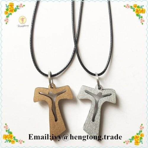 Gold/silver wood rosary accessory, rosary cross pendant,small cross, Africa mini Anka cross pendant necklace with wax cord