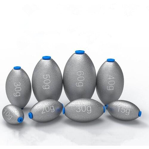 10Pcs Olive Type Fishing Sinker High-density Electrolytic Lead Sinker High-quality Multi-model Angling Accessories