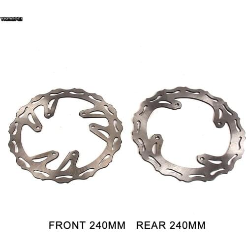 240MM Motorcycle Front Rear Brake Disc Rotor For Honda CR125R CR250R CRF250R CRF450R CRF250X CRF450X CR125 250R CRF 2002-2017