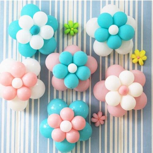 5pcs DIY Latex Flower Balloons Globos Plastic Clip Birthday Wedding Party Decoration Accessories New Year Baby Shower Balloon