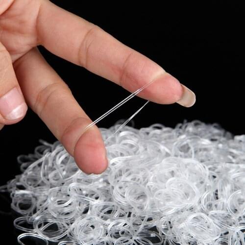 500pcs Professional Transparent Elastic Rubber Band Hair Band Tie Braids Hair Ring Ropes Bind Tool Hairstyle Holding Band
