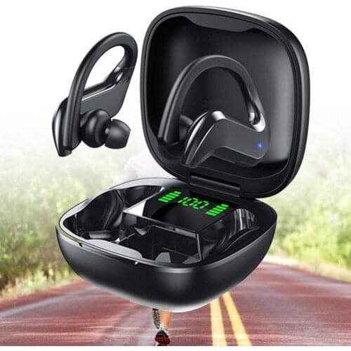 Bluetooth Earphones Led Display Wireless Headphones Sport Waterproof Earbuds 9D Stereo Noise Cancelling Headset With Microphone