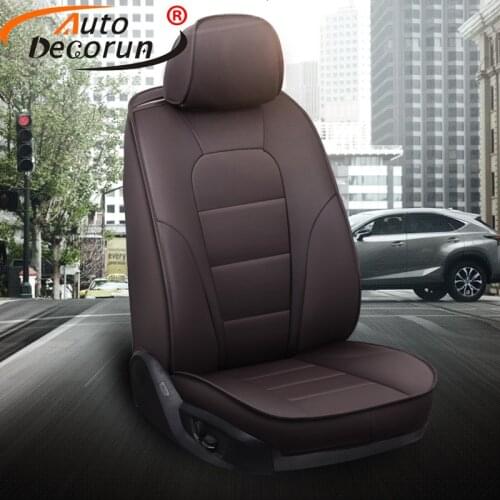 AutoDecorun Perforated Genuine Leather Covers Car Seat for Buick Encore 2012-2018 Seat Cover Set Car Seats Protector Accessories