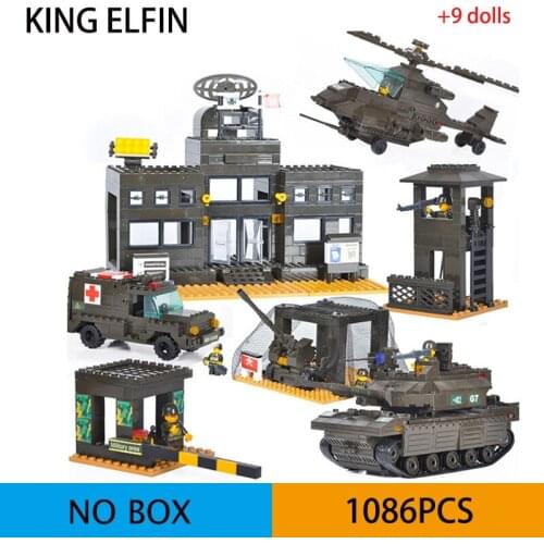 NO BOX Army headquarters M38-b7100 building block model small particle puzzle assembled childrens toys birthday gift