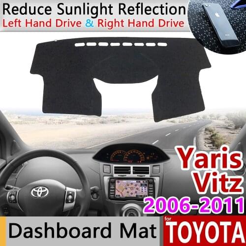 For Toyota Yaris Vitz XP90 2006~2011 90 Anti-Slip Mat Dashboard Cover Pad Sunshade Dashmat Carpet Car Accessories 2007 2008 2009