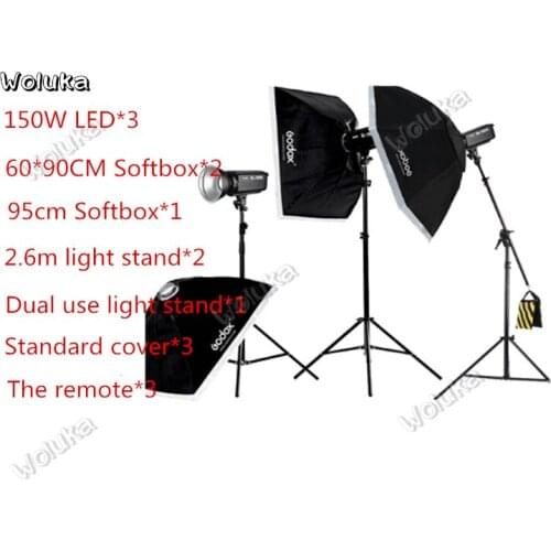 Godox SL-150w photographic lamp LED dimming lamp childrens camera lamp flexo light constant light three-lamp set CD50 T03