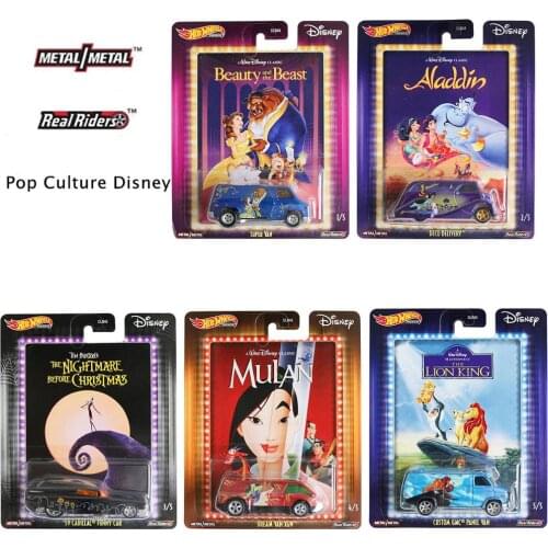 Hot Wheels Car 1/64 Pop Culture Beauty And The Beast Collection Real Riders Metal Diecast Model Cars Toys