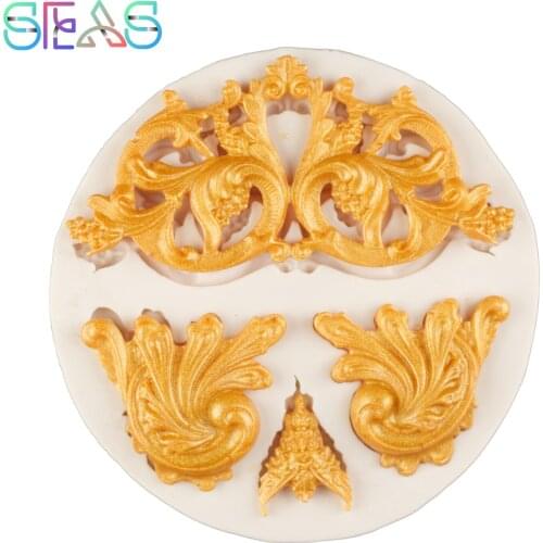 Art Lace Molds Pastry Silicone Mold Baking Molds Silicone Mold for 3D Desserts Tools Fondant Molds Colorful Soft Dessert