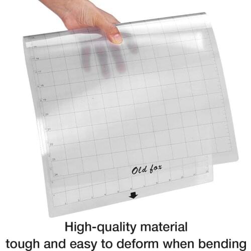 3PCS Cutting Mat Transparent Adhesive Mat Pad with Measuring Grid 12 Replacement by 12-Inch for Silhouette Cameo Plotter Machine
