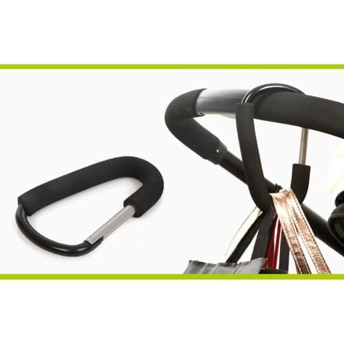 Hooks for Baby Stroller Accessory Aluminium Button Carabiner Shopping Bag Carriage Hooks Pushchair Pram Bag Carrier Hook Clip