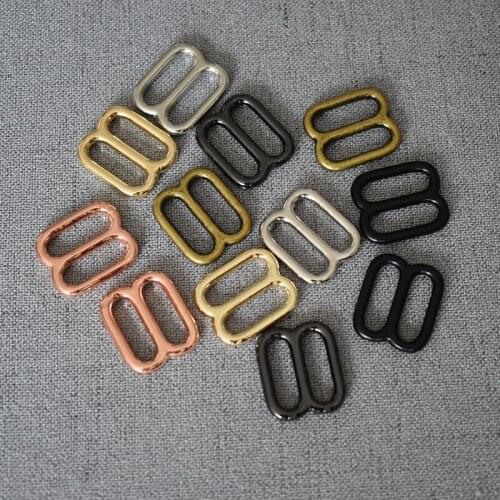 100 pcs/pack Metal Tri Glide Slide Adjusters use for DIY dog collar dog leash backpack of Rectangle Loop Ring Accessories