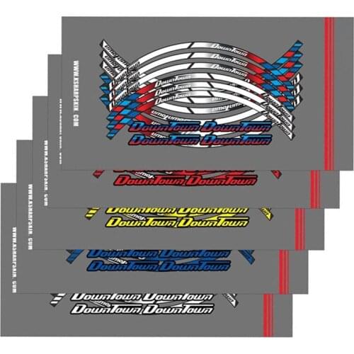 Motorcycle 12 X Thick Edge Outer Rim Sticker Rim Stripe Accessory Reflective Decals For KYMCO DOWNTOWN 300i 350i 125 300 200