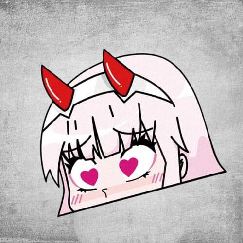 Cartoon Anime Girl Love Shape Eye Car Styling Sticker Auto Oil Tank Window Body Vinyl Motorcycle Keyboard Decals