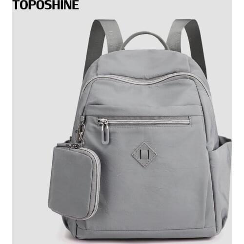 Soft Backpack Young Girls Backpacks Nylon Shoulder Bag New School Bag For Teenager Girls School Backapck With a Small Coin Bag