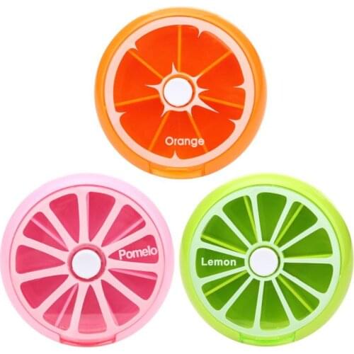 Outdoor Travel Pill Portable 7 Day Rotating Pill Case Medicine Box