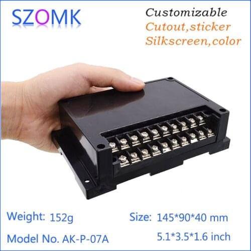 Wall mount box plastic electronic enclosure (1 pcs) 145*90*40mm control box distrubition enclosure szomk din rail plc enclosure