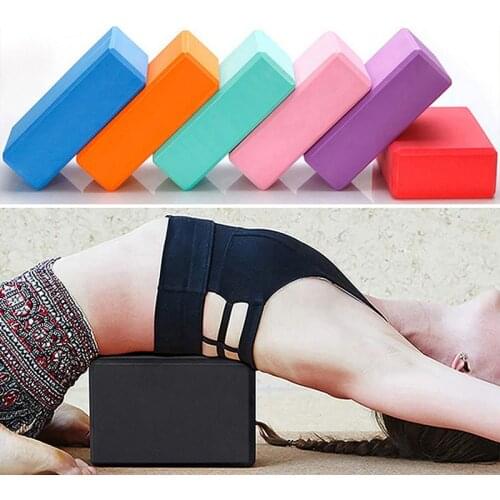 New Gym Blocks EVA Foam Brick Training Exercise Fitness Set Tool Yoga Bolster Pillow Cushion Stretching Body Shaping Yoga Blocks