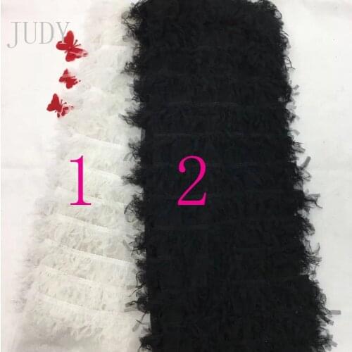 RFJJ217# Autumn and winter black and white net cloth fluffy skirt places cloth for bridal wedding dress/sawing