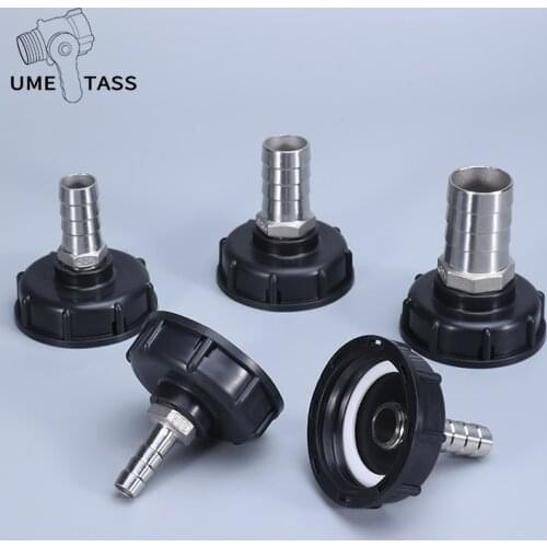 IBC Tank Adapter Connector 2" Coarse Thread to 3/4" 1" 1.5" 2" stainless steel Hose Faucet Valve fittings