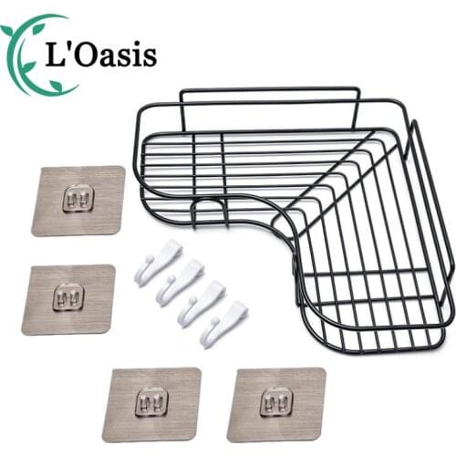 Bathroom Shelves Triangle Free Perforation Kitchen Accessories